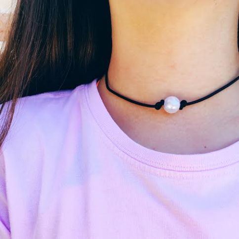 DIY Leather & Pearl Choker Necklace – Sprinkle of Southern